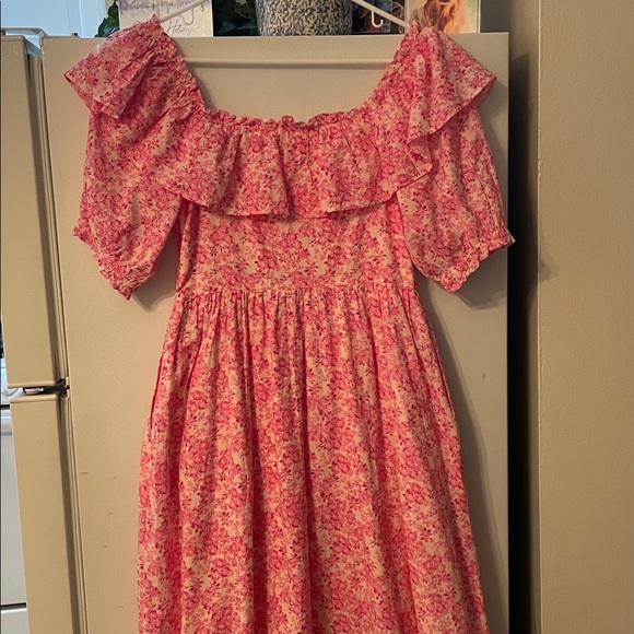 LoveShackFancy 4 NWT Pink Berry Fields Tara Dress Garden Floral Cottage‎ Fairy - Picture 7 of 13